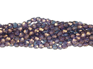 Czech Glass 3mm Patina - Teal Fire-Polish Bead Strand by Starman Czech Glass 3mm Patina - Teal Fire-Polish Bead Strand by Starman