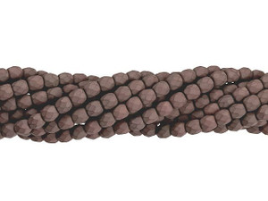 Czech Glass 3mm Saturated Brown Fire-Polish Bead Strand by Starman Czech Glass 3mm Saturated Brown Fire-Polish Bead Strand by Starman