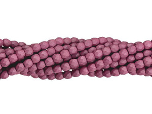 Czech Glass 3mm Saturated Lavender Fire-Polish Bead Strand by Starman Czech Glass 3mm Saturated Lavender Fire-Polish Bead Strand by Starman