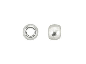 Silver-Plated Pewter 4mm Large-Hole Round Bead Silver-Plated Pewter 4mm Large-Hole Round Bead