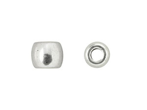 Silver-Plated Pewter 5mm Large-Hole Round Bead Silver-Plated Pewter 5mm Large-Hole Round Bead