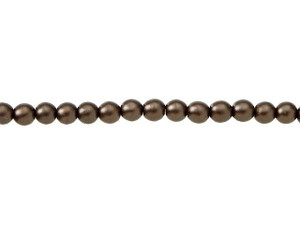 Czech Glass 4mm Bistre Round Glass Pearl Bead Strand by Starman Czech Glass 4mm Bistre Round Glass Pearl Bead Strand by Starman