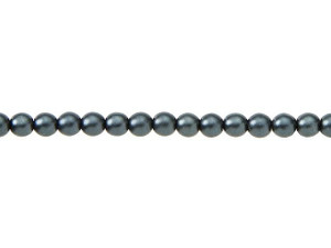 Czech Glass 4mm Charcoal Round Glass Pearl Bead Strand by Starman Czech Glass 4mm Charcoal Round Glass Pearl Bead Strand by Starman