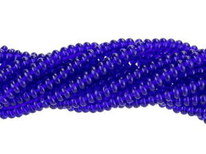 Czech Glass 4mm Cobalt Rondelle Bead Strand by Starman Czech Glass 4mm Cobalt Rondelle Bead Strand by Starman