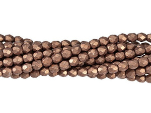 Czech Glass 4mm ColorTrends Saturated Metallic Autumn Maple Fire-Polish Bead Strand by Starman Czech Glass 4mm ColorTrends Saturated Metallic Autumn Maple Fire-Polish Bead Strand by Starman
