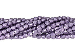 Czech Glass 4mm ColorTrends Saturated Metallic Ballet Slipper Fire-Polish Bead Strand by Starman
