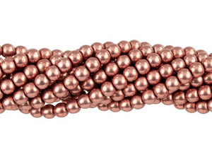 Czech Glass 4mm ColorTrends Saturated Metallic Blooming Dahlia Round Bead Strand by Starman Czech Glass 4mm ColorTrends Saturated Metallic Blooming Dahlia Round Bead Strand by Starman