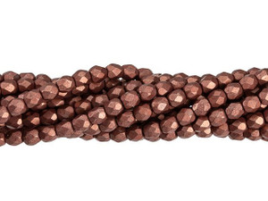 Czech Glass 4mm ColorTrends Saturated Metallic Grenadine Fire-Polish Bead Strand by Starman Czech Glass 4mm ColorTrends Saturated Metallic Grenadine Fire-Polish Bead Strand by Starman