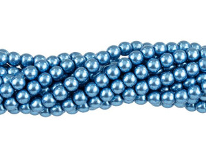 Czech Glass 4mm ColorTrends Saturated Metallic Little Boy Blue Round Bead Strand by Starman Czech Glass 4mm ColorTrends Saturated Metallic Little Boy Blue Round Bead Strand by Starman