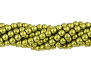 Czech Glass 4mm ColorTrends Saturated Metallic Meadowlark Round Bead Strand by Starman Czech Glass 4mm ColorTrends Saturated Metallic Meadowlark Round Bead Strand by Starman