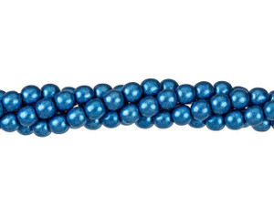 Czech Glass 4mm ColorTrends Saturated Metallic Nebulas Blue Round Bead Strand (100pc Strand) by Starman Czech Glass 4mm ColorTrends Saturated Metallic Nebulas Blue Round Bead Strand (100pc Strand) by Starman