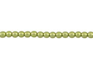 Czech Glass 4mm ColorTrends Saturated Metallic Primrose Yellow Round Bead Strand by Starman Czech Glass 4mm ColorTrends Saturated Metallic Primrose Yellow Round Bead Strand by Starman