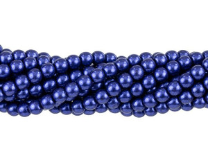 Czech Glass 4mm ColorTrends Saturated Metallic Ultra Violet Round Bead Strand by Starman