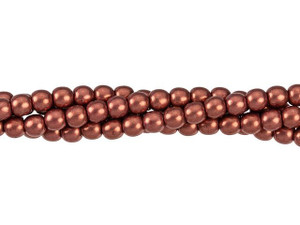 Czech Glass 4mm ColorTrends Saturated Metallic Valiant Poppy Round Bead Strand (100pc Strand) by Starman Czech Glass 4mm ColorTrends Saturated Metallic Valiant Poppy Round Bead Strand (100pc Strand) by Starman