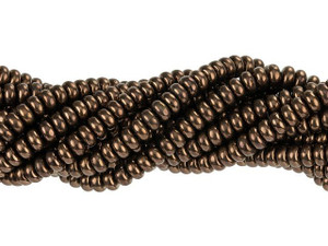 Czech Glass 4mm Dark Bronze Rondelle Bead Strand by Starman Czech Glass 4mm Dark Bronze Rondelle Bead Strand by Starman