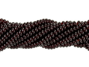 Czech Glass 4mm Garnet Rondelle Bead Strand by Starman Czech Glass 4mm Garnet Rondelle Bead Strand by Starman
