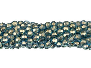 Czech Glass 4mm Halo - Shadows Fire-Polish Bead Strand by Starman