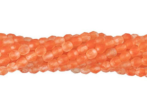 Czech Glass 4mm Hurricane Glass - Matte - Aloe Flower Fire-Polish Bead Strand by Starman Czech Glass 4mm Hurricane Glass - Matte - Aloe Flower Fire-Polish Bead Strand by Starman