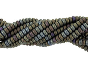 Czech Glass 4mm Matte Iris Brown Rondelle Bead Strand by Starman Czech Glass 4mm Matte Iris Brown Rondelle Bead Strand by Starman