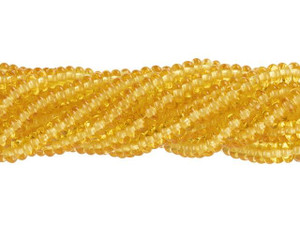 Czech Glass 4mm Medium Topaz Rondelle Bead Strand by Starman Czech Glass 4mm Medium Topaz Rondelle Bead Strand by Starman