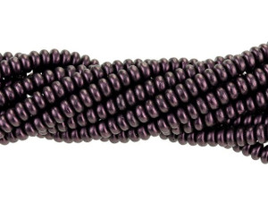 Czech Glass 4mm Metallic Suede Dark Plum Rondelle Bead Strand by Starman Czech Glass 4mm Metallic Suede Dark Plum Rondelle Bead Strand by Starman