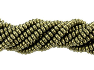 Czech Glass 4mm Metallic Suede Gold Rondelle Bead Strand by Starman Czech Glass 4mm Metallic Suede Gold Rondelle Bead Strand by Starman