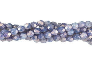 Czech Glass 4mm Milky Light Amethyst Moon Dust Fire-Polish Bead Strand by Starman Czech Glass 4mm Milky Light Amethyst Moon Dust Fire-Polish Bead Strand by Starman