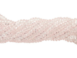 Czech Glass 4mm Rosaline Rondelle Bead Strand by Starman Czech Glass 4mm Rosaline Rondelle Bead Strand by Starman