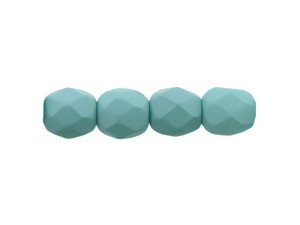 Czech Glass 4mm Saturated Teal Fire-Polish Bead Strand by Starman