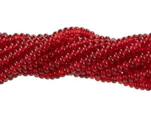 Czech Glass 4mm Siam Ruby Rondelle Bead Strand by Starman Czech Glass 4mm Siam Ruby Rondelle Bead Strand by Starman