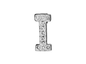 Sterling Silver Letter I Pendant with Tube Bail (12.5mm) Sterling Silver Letter I Pendant with Tube Bail (12.5mm)