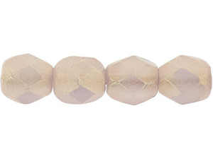 Czech Glass 4mm Sueded Gold Med Amethyst Fire-Polish Bead Strand by Starman