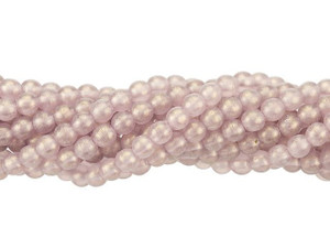 Czech Glass 4mm Sueded Gold Med Amethyst Round Bead Strand by Starman Czech Glass 4mm Sueded Gold Med Amethyst Round Bead Strand by Starman