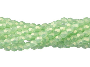 Czech Glass 4mm Sueded Gold Peridot Fire-Polish Bead Strand by Starman Czech Glass 4mm Sueded Gold Peridot Fire-Polish Bead Strand by Starman