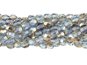 Czech Glass 4mm Twilight Sapphire Fire-Polish Bead Strand by Starman Czech Glass 4mm Twilight Sapphire Fire-Polish Bead Strand by Starman