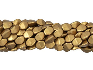 Czech Glass 5 x 3mm ColorTrends Saturated Metallic Ceylon Yellow Pinch Bead (50pc Strand) by Starman Czech Glass 5 x 3mm ColorTrends Saturated Metallic Ceylon Yellow Pinch Bead (50pc Strand) by Starman