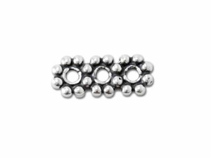 Sterling Silver Triple Daisy Spacer Sterling Silver Triple Daisy Spacer
