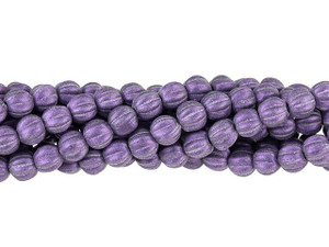 Czech Glass 5mm Metallic Suede Purple Melon Bead Strand by Starman Czech Glass 5mm Metallic Suede Purple Melon Bead Strand by Starman