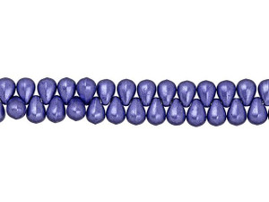 Czech Glass 6 x 4mm ColorTrends Saturated Metallic Ultra Violet Tear Drop Bead (100pc Strand) by Starman Czech Glass 6 x 4mm ColorTrends Saturated Metallic Ultra Violet Tear Drop Bead (100pc Strand) by Starman