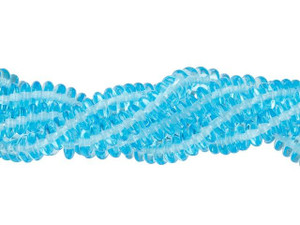 Czech Glass 6mm Aquamarine Rondelle Bead Strand by Starman Czech Glass 6mm Aquamarine Rondelle Bead Strand by Starman