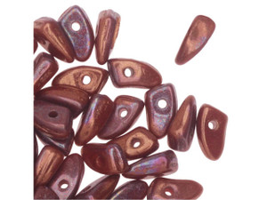 Czech Glass 6mm Bronze Luster Iris Opaque Red Prong Bead 2.5-Inch Tube by Starman Czech Glass 6mm Bronze Luster Iris Opaque Red Prong Bead 2.5-Inch Tube by Starman