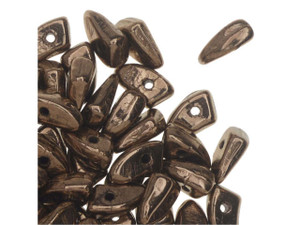 Czech Glass 6mm Bronze Prong Bead 2.5-Inch Tube by Starman Czech Glass 6mm Bronze Prong Bead 2.5-Inch Tube by Starman