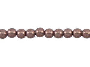 Czech Glass 6mm ColorTrends Saturated Metallic Butterum Round Bead Strand by Starman Czech Glass 6mm ColorTrends Saturated Metallic Butterum Round Bead Strand by Starman