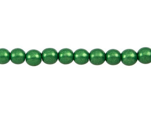 Czech Glass 6mm ColorTrends Saturated Metallic Kale Round Bead Strand by Starman Czech Glass 6mm ColorTrends Saturated Metallic Kale Round Bead Strand by Starman