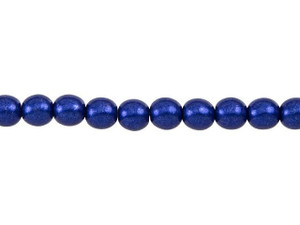 Czech Glass 6mm ColorTrends Saturated Metallic Lapis Blue Round Bead Strand by Starman Czech Glass 6mm ColorTrends Saturated Metallic Lapis Blue Round Bead Strand by Starman