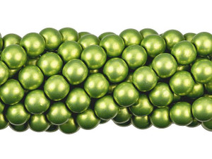 Czech Glass 6mm ColorTrends Saturated Metallic Lime Punch Round Bead Strand by Starman Czech Glass 6mm ColorTrends Saturated Metallic Lime Punch Round Bead Strand by Starman