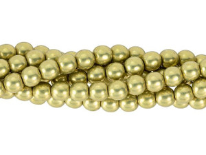 Czech Glass 6mm ColorTrends Saturated Metallic Limelight Round Bead Strand (50pc Strand) by Starman Czech Glass 6mm ColorTrends Saturated Metallic Limelight Round Bead Strand (50pc Strand) by Starman