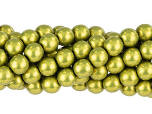 Czech Glass 6mm ColorTrends Saturated Metallic Meadowlark Round Bead Strand by Starman Czech Glass 6mm ColorTrends Saturated Metallic Meadowlark Round Bead Strand by Starman