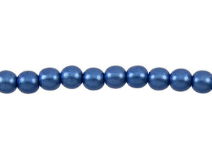 Czech Glass 6mm ColorTrends Saturated Metallic Navy Peony Round Bead Strand by Starman Czech Glass 6mm ColorTrends Saturated Metallic Navy Peony Round Bead Strand by Starman
