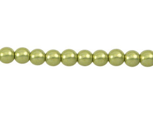 Czech Glass 6mm ColorTrends Saturated Metallic Primrose Yellow Round Bead Strand by Starman Czech Glass 6mm ColorTrends Saturated Metallic Primrose Yellow Round Bead Strand by Starman